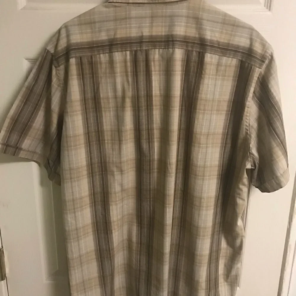 JOE by Joseph Abboud  XL button down tan plaid EUC
